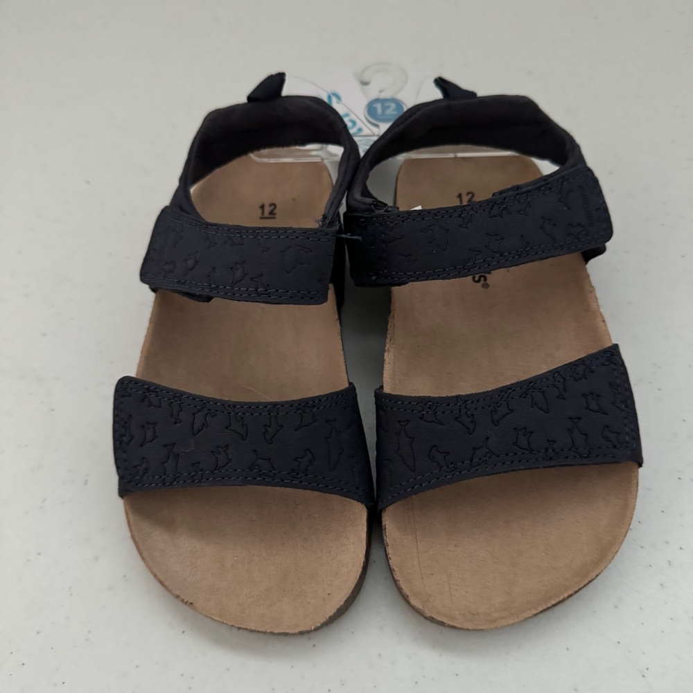 Carter's Navy Fish Animal Print Indy CS24K02H Sandal Toddler Boys Size 12